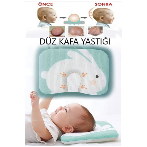 Bebek Düz Kafa Yastığı, Bebek Yastığı, Düz Kafa Yastığı, %100 Pamuk, Terletmez Bebek Kafa Yastığı