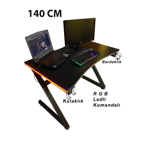 Markus Rgb Ledli Oyuncu Masası 140 Cm