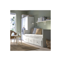 Hemnes 80x200 cm Açılabilir Divan Ve Saklama Alanı, Beyaz, Divan, Bazalı, Çekyat - EREGANTO