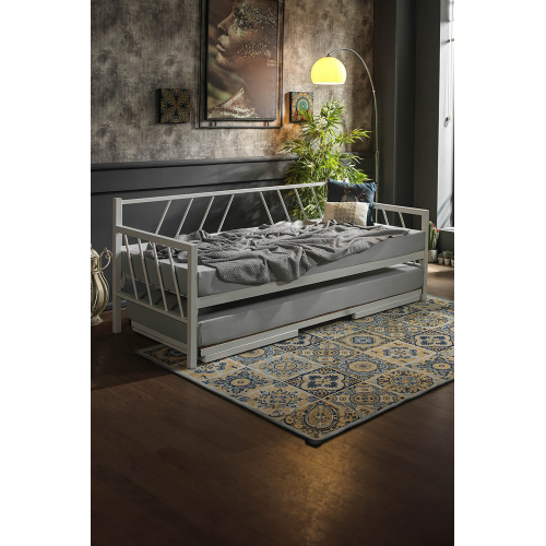 Glory Yavrulu Daybed Tek-çift Kişilik Sedir Metal Karyola Yatak Seti Beyaz