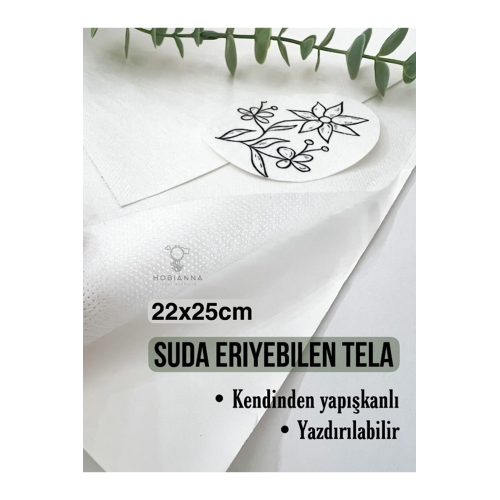 Suda Eriyen Tela(yapışkanlı ) 22x25cm