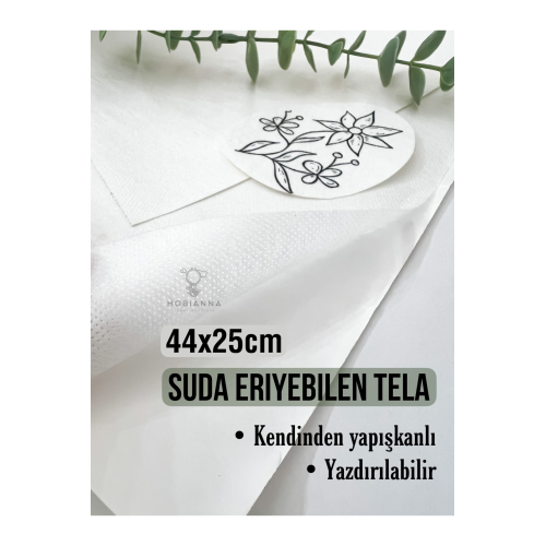 Suda Eriyen Tela(yapışkanlı ) 44x25cm