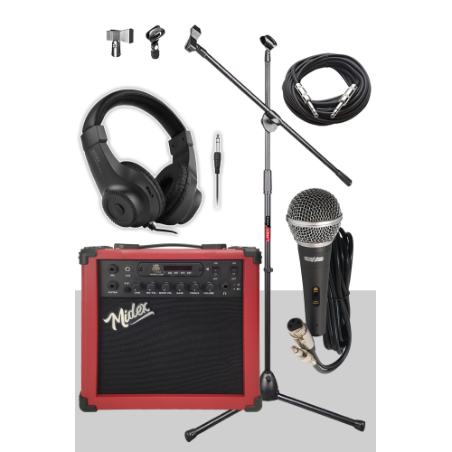 Mga-25rd-pak Elektro Gitar Amfisi 25 Watt Usb Bluetooth Şarjlı (mikrofon Stand Kulaklık Kablo)