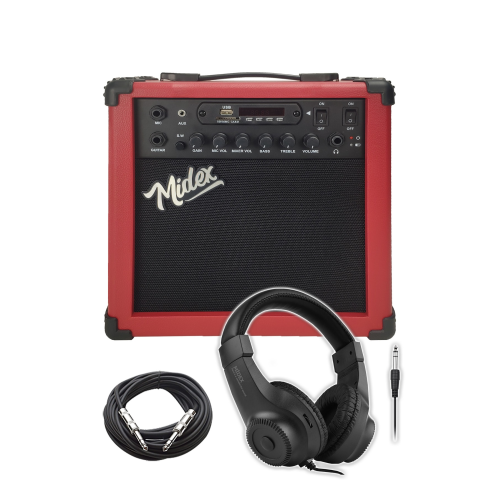 Midex Mga-25rdbt-hd Şarjlı Elektro Gitar Amfisi 25 Watt Usb Bluetooth Distortion Kulaklık Ve Kablo