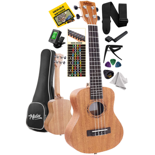 Ct-24mc Set Maun Concert Ukulele (SOFTCASE TUNER CAPO METOD NOTA STİCKER ASKI PENA)