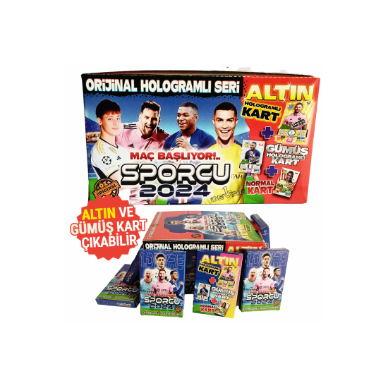 Süper Final Futbolcu Kartları- Sporcu 2024 - 2. Devre 8 Paket 80 Adet Futbol Kart - Hologram Kartı