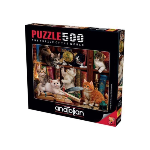 Anatolian 500 Parça Kediler Ve Kitaplar Puzzle - 48x33 Cm