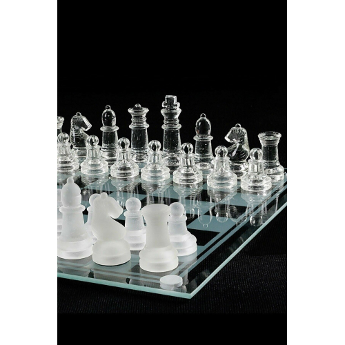 Cam Satranç Takımı Full Cam Satranç Glass Chess 20*20