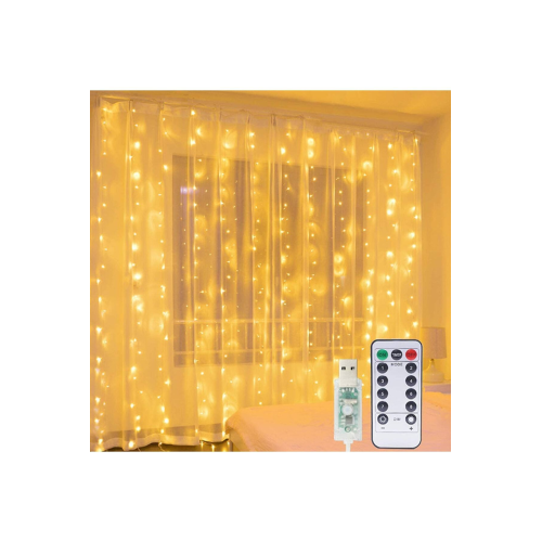 Kumandalı 8 Ayrı Moda Sahip 3mx3m ( 300 Cm X 300 Cm ) Perde Led Peri Led Usb