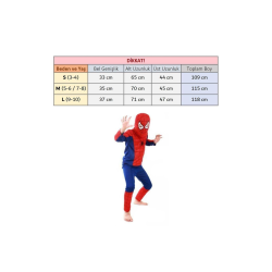 Spiderman Kostüm - Örümcek Adam Çocuk Kostümü - Maskeli Örümcek Adam Kostümü