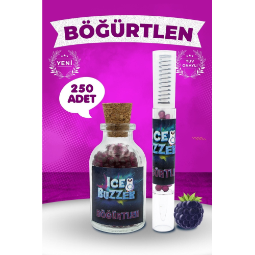 Ice Buzzer Mentol Topu 250 Adet Böğürtlen Aromalı+aplikatör