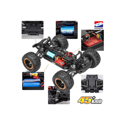 Haıboxıng Rc Uzaktan Kumandalı Model Araba 1/16 4wd Fırçasız Brushless 45 Km/h Sürat Off-road Sarı