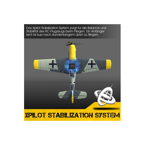 BF-109 6 Eksenli Gyro Stabilizatör RC Savaş Uçağı, Yeni Başlayanlar İçin, 4CH Uzaktan Kumandalı RTF