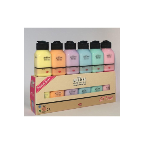 Akrilik Boya 6x75ml Pastel Renkler-2