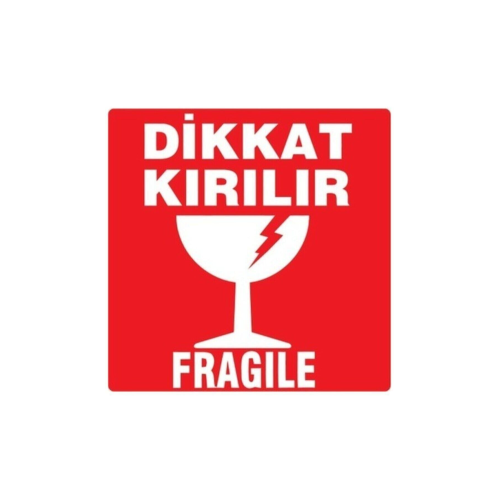 Dikkat Kırılır Etiketi 100*100 500 Lü Adet