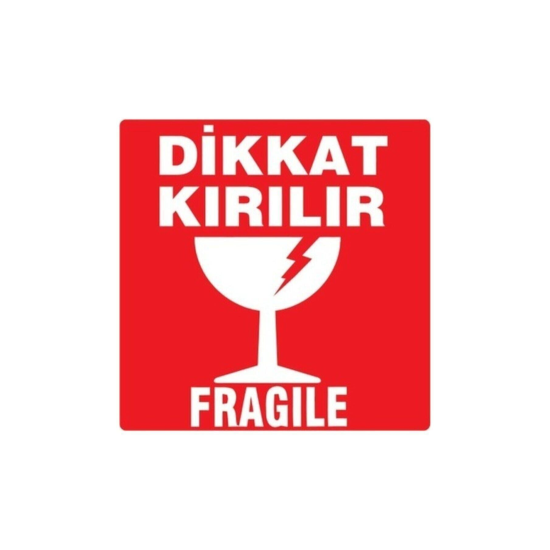 Dikkat Kırılır Etiketi 100*100 500 Lü Adet