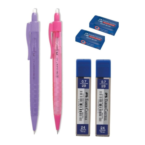 Faber-castell Tri Click Versatil Kalem 0.7 Mm 2'li Uç 0.7 Mm Sınav Silgi 2'li