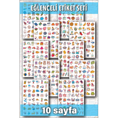 500 Adet Sticker - Planner, Ajanda Ve Günlükler Için Eğlenceli Etiket Kitabı