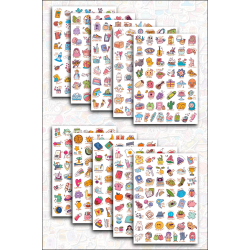 500 Adet Sticker - Planner, Ajanda Ve Günlükler Için Eğlenceli Etiket Kitabı