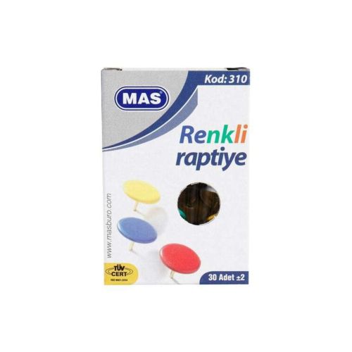 Pvc Kaplı Karışık Renkli Raptiye Kod: 310