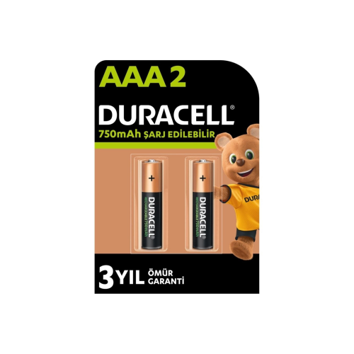 Şarj Edilebilir Aaa 750 Mah Ince Kalem Pil, 2'li