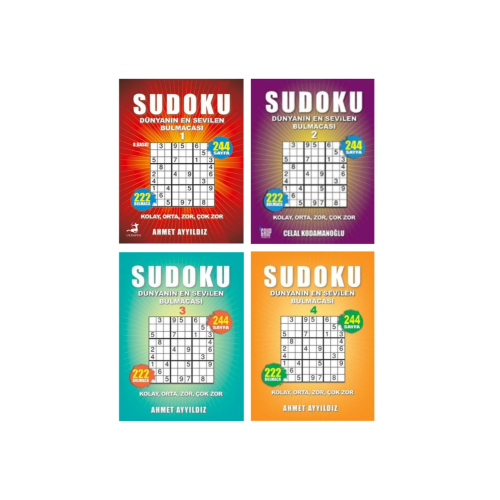 Sudoku 4'lü Set Dünyanın En Sevilen Bulmacası Serisi (1-2-3-4)