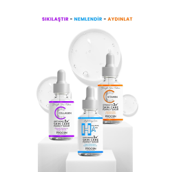 Üçlü Serum Paketi (C VİTAMİNİ - KOLAJEN - HYALURONİK ASİT SERUMU)