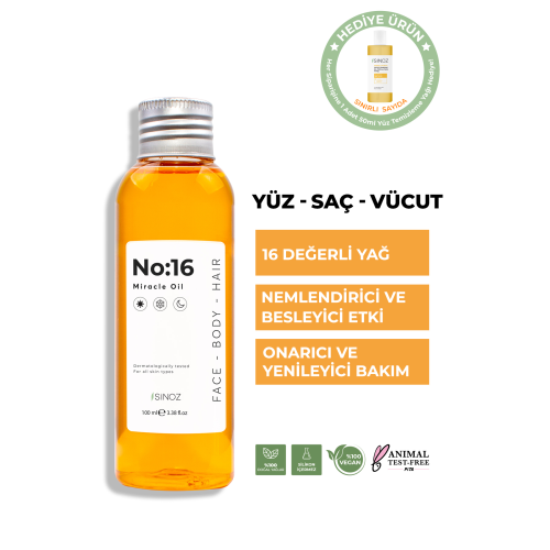 No:16 Nemlendirici Besleyici Yenileyici Işıltı Verici Mucizevi Onarıcı Bakım Yağı 100 ml