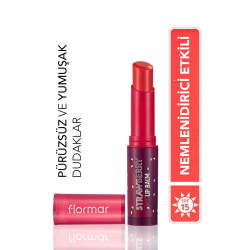 Shea ve Kakao Yağı İçeren Stik Renkli Dudak Nemlendiricisi - Lip Balm -003 STRAWBERRY-8690604555383