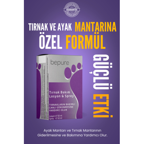 Ayak Ve Tırnak Mantarı, Kaşıntı Ve Koku Için Losyon & Sprey Seti 100 ml (50ML LOSYON 50ML SPREY)