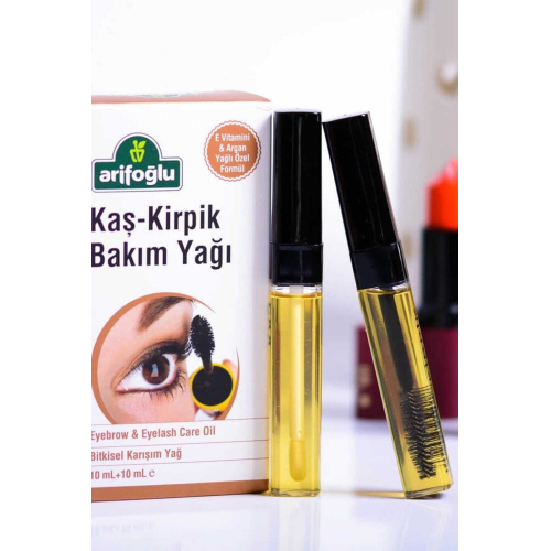 Kaş Kirpik Bakım Yağı 10 ml + 10 ml -Argan Yağlı & Doğal E Vitaminli