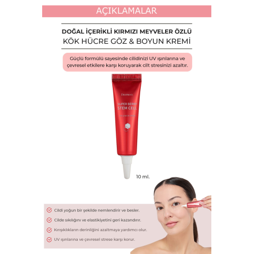 Adenozin Içeren Göz Altı Koyu Görünümü Gideren Kırışıklık Karşıtı Göz & Boyun Kremi 10 ml