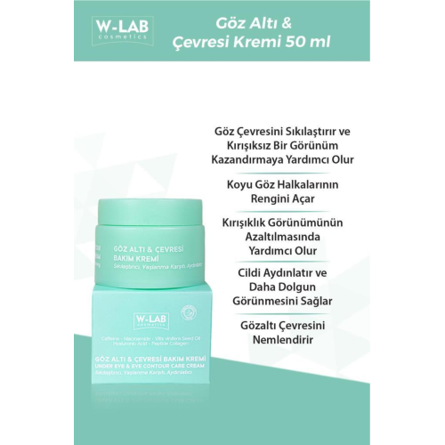 W Lab Göz Altı Ve Çevresi Bakım Kremi 50 Ml