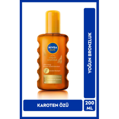 Karoten Özlü Yoğun Bronzlaştırıcı Sprey Güneş Yağı 200 ml