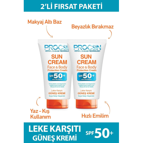 Güneş Kremi (50 ML * 2 ADET) Fırsat Paketi