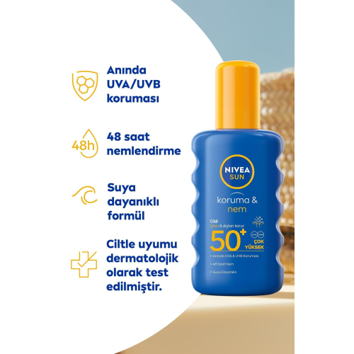 Güneş Koruyucu Ve Nemlendirici Spray Spf 50 200 ml