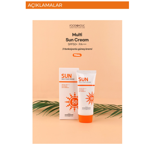 Multi Sun 70ml Adenozin Içeren Yapışkan His Bırakmayan Leke Karşıtı Spf50 Pa+++ Uva/uvb Güneş Kremi