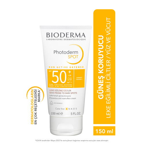 Photoderm SPOT SPF50+ Leke Karşıtı Yüksek Korumalı Yüz ve Vücut Güneş Kremi 150 ml