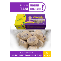 6 Adet İran Ruşur Taşı Mühürlü Doğal Peeling (İran Hamam Taşı)