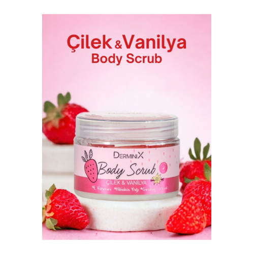 Vücut Peelingi Body Scrub Çilek Vanilya 300 ml