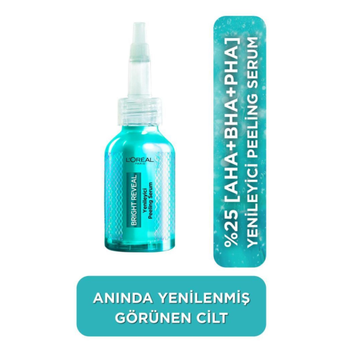 Bright Reveal Koyu Lekelere Karşı Hızlı Etkili Yenileyici Peeling Serum 25% [AHA + BHA + PHA] 25ml