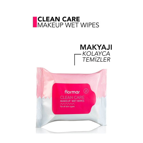 30'lu Yüz-Göz-Dudak Makyaj Temizleme Mendili - Clean Care Wet Wipes - 000 - 8690604557332