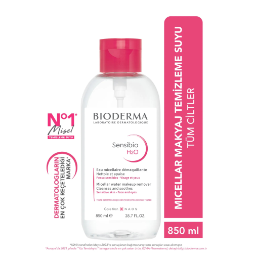 Sensibio H2o Micellar Makyaj Temizleme Suyu 850 ml Büyük Boy Hassas Ve Normal Ciltler