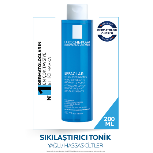 Effaclar Sivilceye Eğilimli Ciltler için Gözenek Sıkılaştırıcı Salisilik Asit İçerikli Tonik 200ml