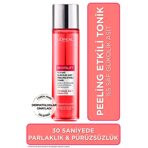 Revitalift Parlak&pürüzsüz, Koyu Leke Karşıtı Peeling Etkili Tonik, %5 Saf Glikolik Asit 180 ml