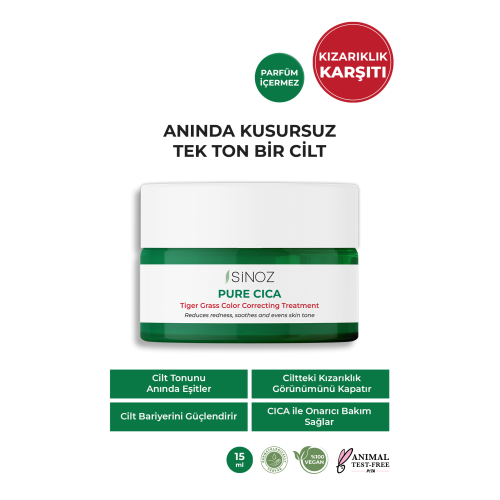 Pure Cica Tiger Grass Ton Eşitleyici Yoğun Onarıcı Yatıştırıcı Kızarıklık Karşıtı Yüz Kremi 15 ml