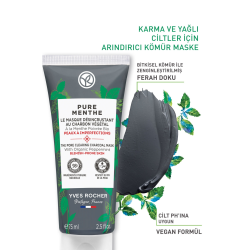 Karma, Yağlı Ve Akneye Eğilimli Ciltler Için Pure Menthe Kömür Maske-75 ml