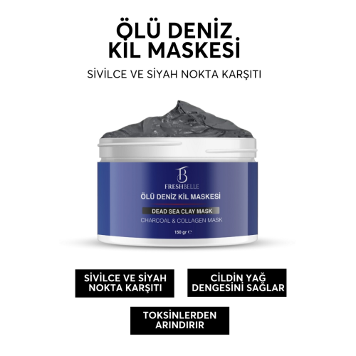 Kolajen Sivilce Ve Siyah Nokta Leke,giderici Collagen Ölüdeniz Kil Maskesi150 gr