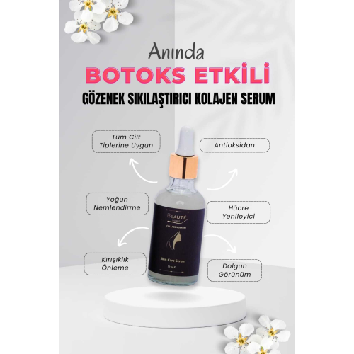 Kırışıklık Giderici Botox Etkili Gözenek Sıkılaştırıcı Kolajen Serum 50ml