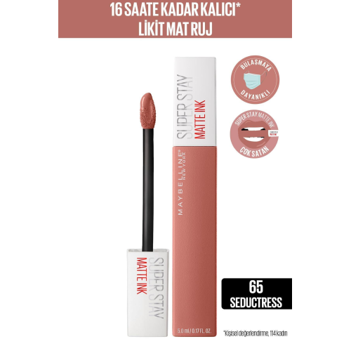 Super Stay Matte Ink Unnude Likit Mat Ruj - 65 Seductress - Nude 5 ml